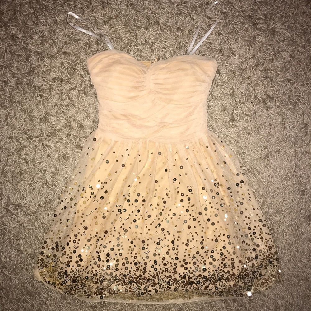 Champagne sequenced dress